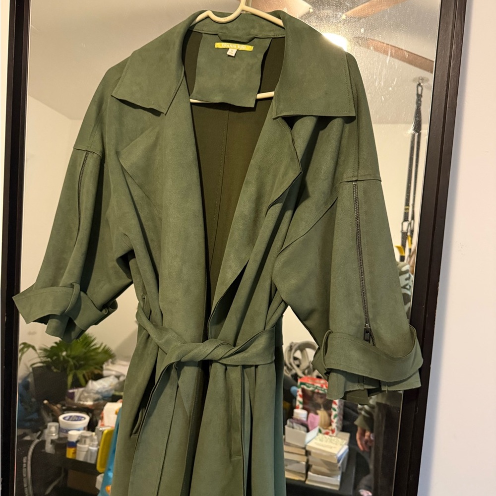 Gianni Bini Green Trench Coat